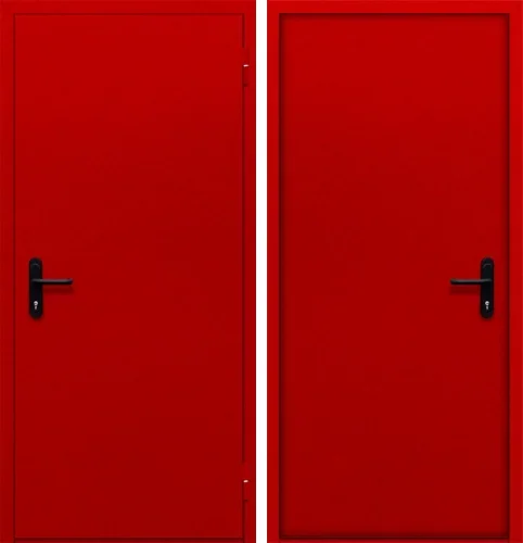 Красная пожарная дверь глухая EI60 №2