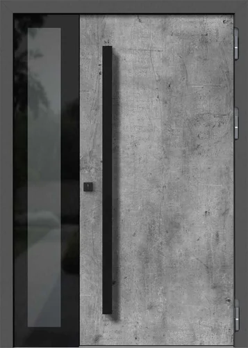 Двухстворчатая дверь входная металлическая уличная утепленная №38