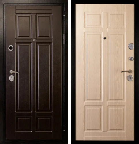 Входная деревянная дверь для бани уличная №76 размером 860x2050 мм