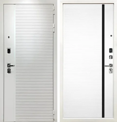 Белая входная дверь в панельный дом №6