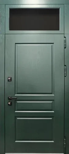 Дверь входная металлическая с фрамугой сверху №28