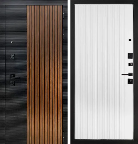 Входная дверь с рейками №38