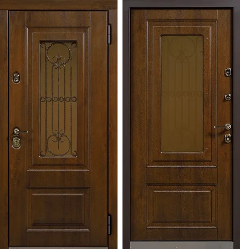 Входная дверь с терморазрывом со стеклом №9