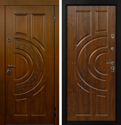 Уличная дверь с терморазрывом для частного дома №26