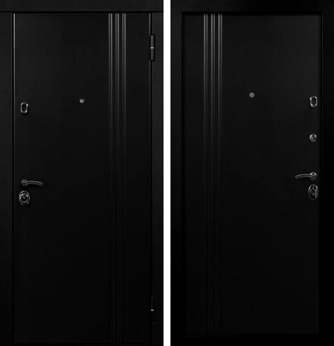 Входная дверь черная №39
