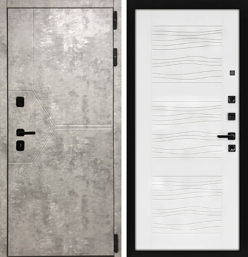 Уличная железная дверь для частного дома утепленная №47