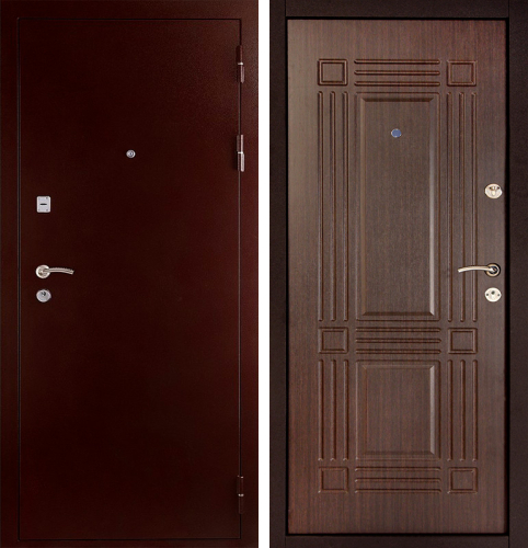 Дверь входная с порошковым покрытием недорого №44 размером 860x2050 мм