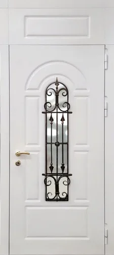 Входная дверь с МДФ панелью с фрамугой №51