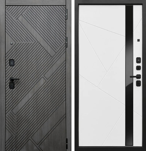 Дверь металлическая темно серая №42