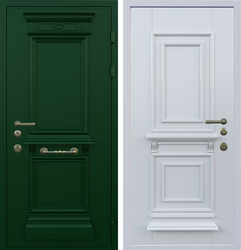 Дверь входная металлическая зеленая №78