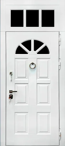 Входная дверь с фрамугой МДФ с двух сторон с фрамугами №63