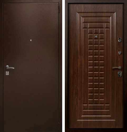 Металлическая дверь в каркасный дом с напылением №25