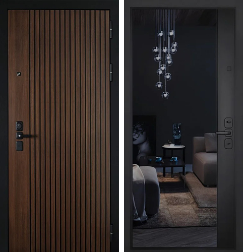 Входная дверь с зеркалом в полный рост №38