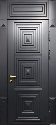 Входная дверь высокая с фрамугой в квартиру №74