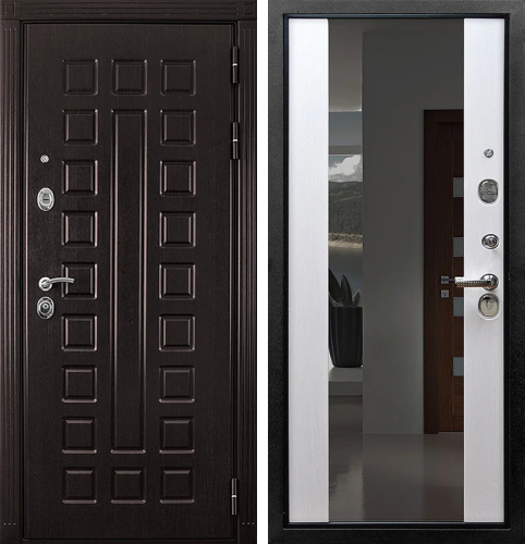 Входная дверь в квартиру с зеркалом №11