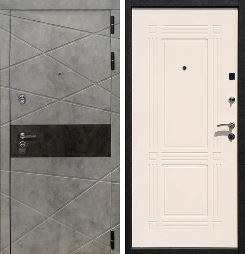 Входная дверь бетон серый №91