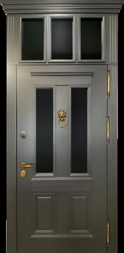 Входная дверь с фрамугой и терморазрывом №69