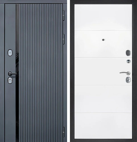 Металлическая дверь для коттеджа с тремя контурами уплотнения №94