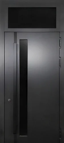 Входная дверь с фрамугой сверху в частный дом №36