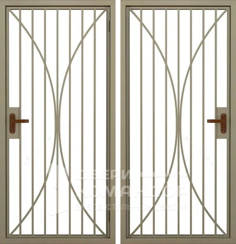 Металлическая решетчатая дверь в тамбур №5