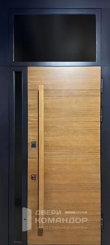 Дверь входная с фрамугой и длинной ручкой №32