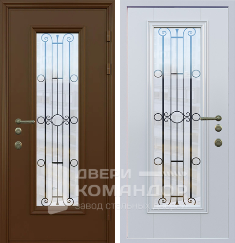 Дверь с терморазрывом и окном №23