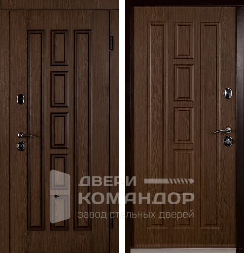 Коричневая металлическая дверь №55