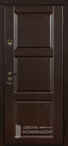 Металлическая дверь шоколад окрас по RAL размером 860x2050 мм - наружная сторона