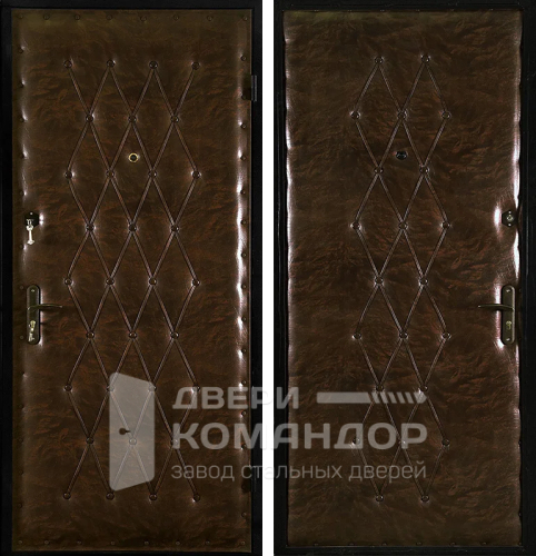 Металлическая дверь с дермантином №2