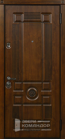 Дверь входная металлическая утепленная для частного дома №41 размером 860x2050 мм - наружная сторона