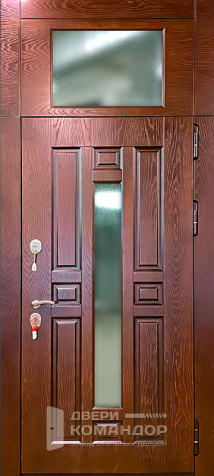 Входная дверь МДФ с фрамугой №58 - наружная сторона