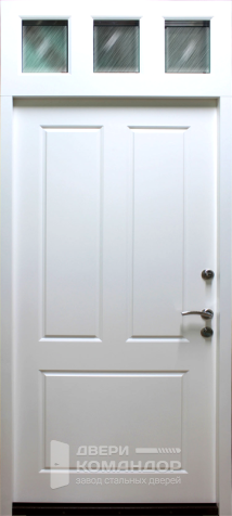 Металлическая дверь с фрамугой сверху №13 - внутренняя сторона