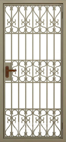 Металлическая решетка дверь защитная №8 размером 860x2050 мм - наружная сторона