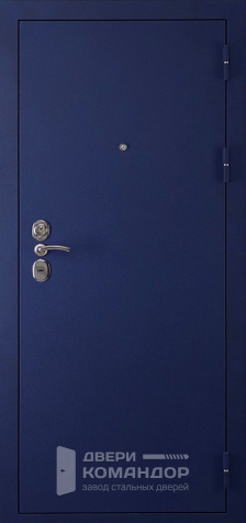 Дверь металлическая входная синяя №41 - наружная сторона