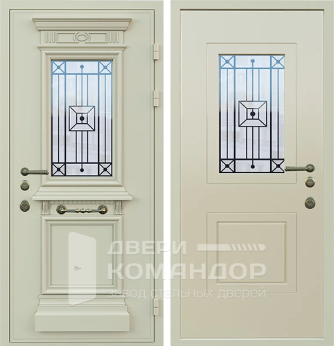 Уличная дверь со стеклом №17