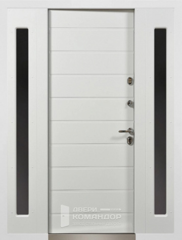 Входная дверь белая с двух сторон №33 - внутренняя сторона