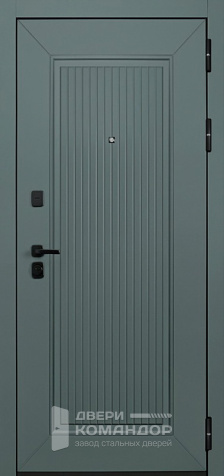 Зелёная входная дверь сканди №6 - наружная сторона