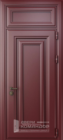 Красная металлическая дверь с металлофиленкой №40 - наружная сторона