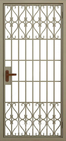Дверь решетка металлическая в тамбур №7 размером 860x2050 мм - наружная сторона
