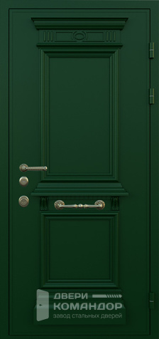 Дверь входная металлическая зеленая №78 размером 860x2050 мм - наружная сторона