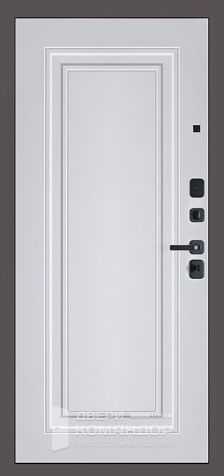 Коричневая металлическая стальная утепленная дверь №9 - внутренняя сторона