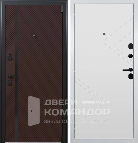 Коричневая дверь сейфовая металлическая №31
