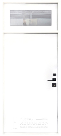 Дверь входная со стеклом сверху №16 - внутренняя сторона