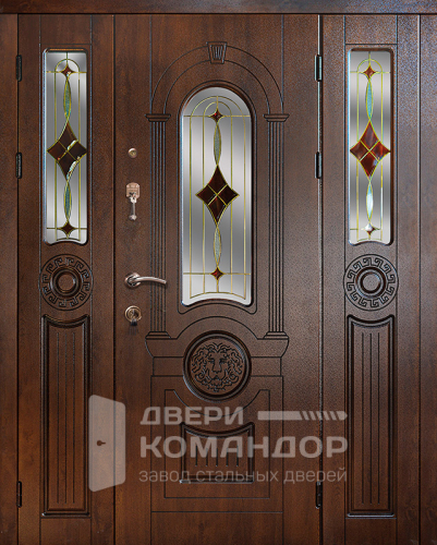 Дверь уличная с терморазрывом и стеклом №43