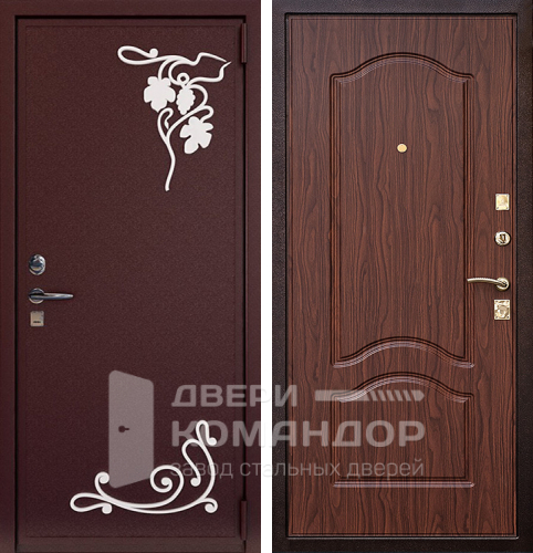 Металлическая дверь коричневого цвета №9