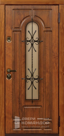 Дверь с терморазрывом со стеклом №5 размером 860x2050 мм - наружная сторона