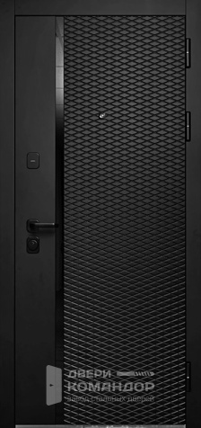 Черная матовая входная дверь №85 - наружная сторона