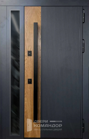 Утепленная двухстворчатая дверь №36 - наружная сторона