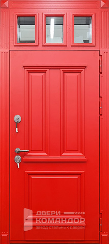 Красная дверь в английском стиле №73 - наружная сторона