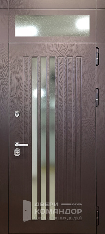 Дверь металлическая с фрамугой №52 - наружная сторона